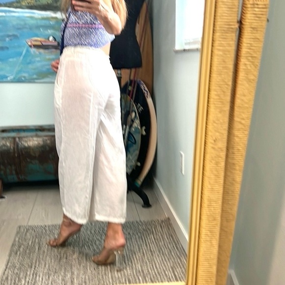 Anthro’s Cloth & Stone,Timeless, Classic Cream Palazzo Pants, Size Small - Picture 5 of 13